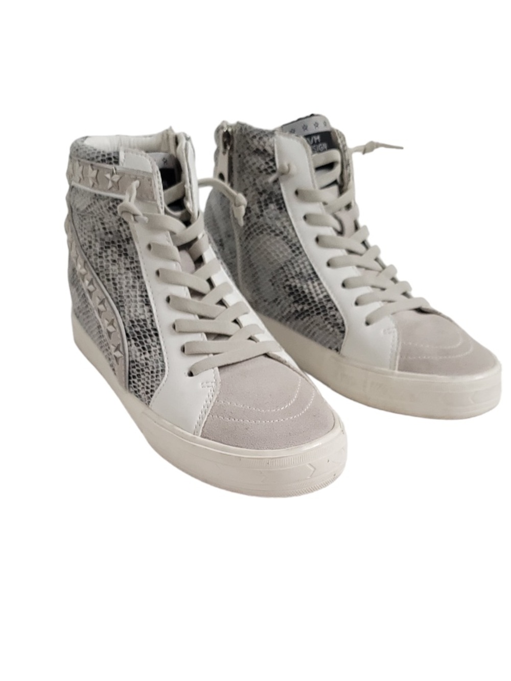 Vintage Havana Fay Snake  Embossed High Top Sneakers